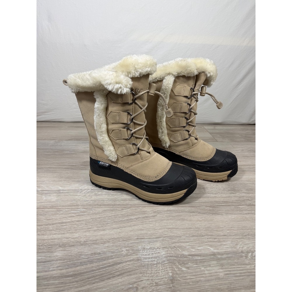 Baffin Chloe Womens Snow Boots‎ Tan Black Waterproof Insulated 4510-0185 Size 8